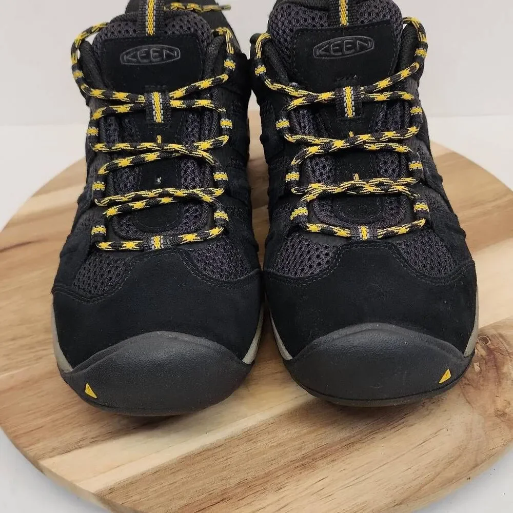 KEEN Men's Headout Waterproof Hiking Shoes Size 9.5 Black Yellow